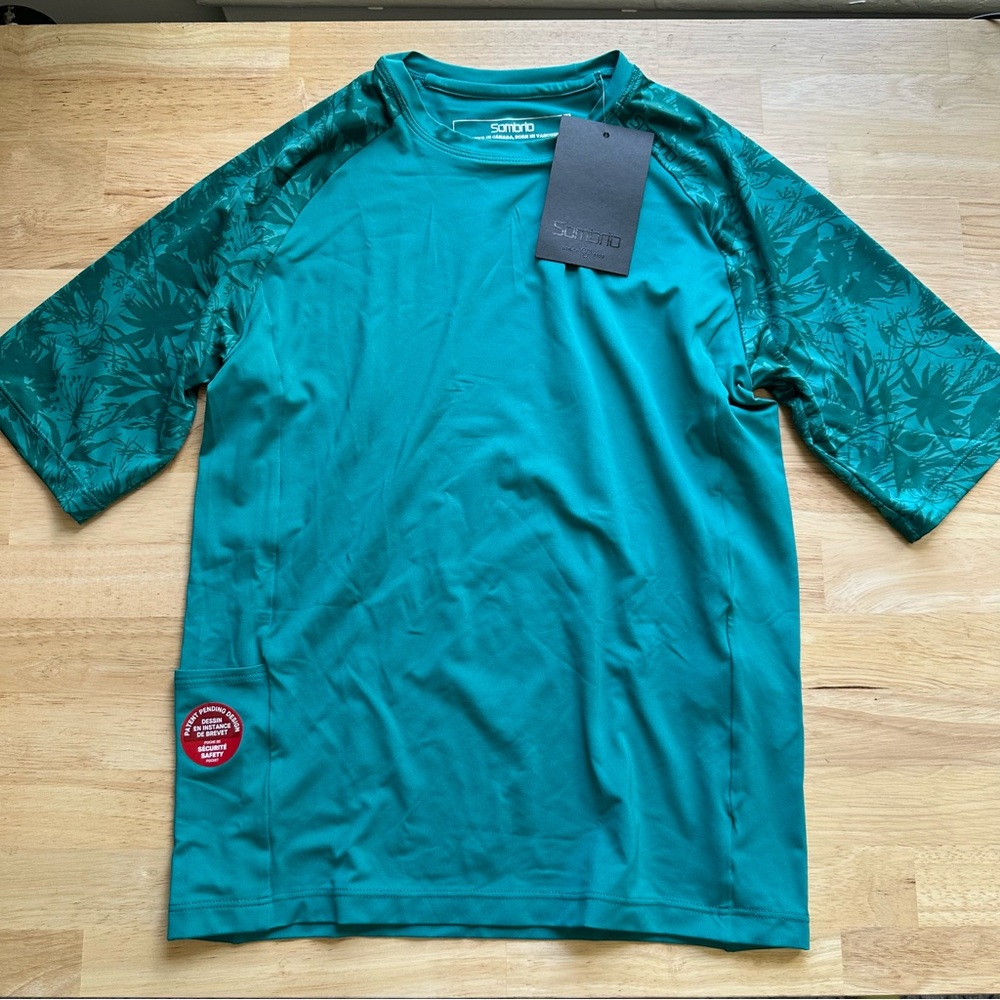 NEW! Green SOMBRIO Grom’s Alder Mtb Jersey Girls Y10 Sz Youth 10